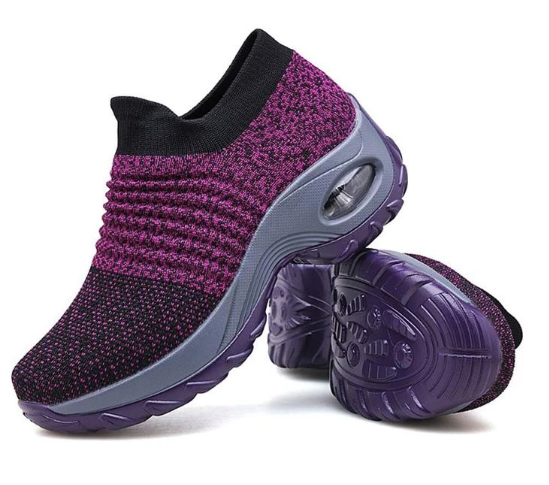 Damskie ortopedyczne sneakersy slip-on z poduszką powietrzną