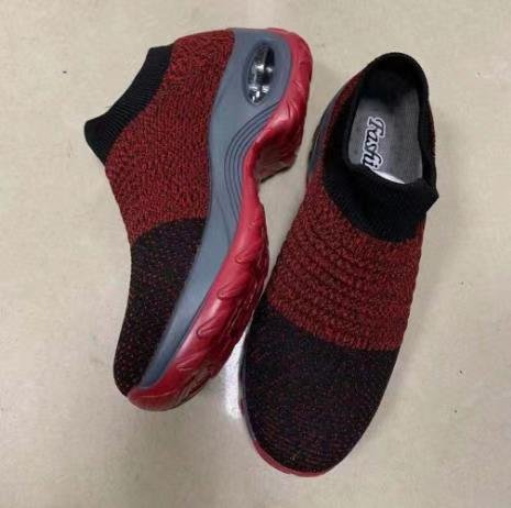 Damskie ortopedyczne sneakersy slip-on z poduszką powietrzną