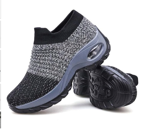 Damskie ortopedyczne sneakersy slip-on z poduszką powietrzną
