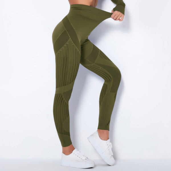 Damskie legginsy sportowe z wysokim stanem i kompresją