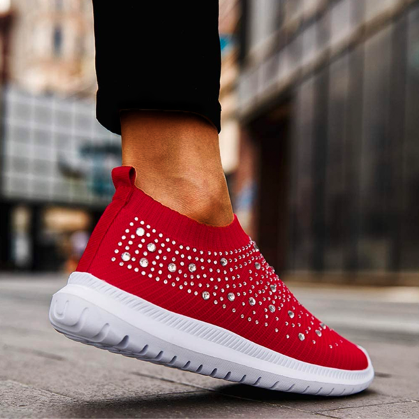 Damskie sneakersy ortopedyczne slip-on z wkładką