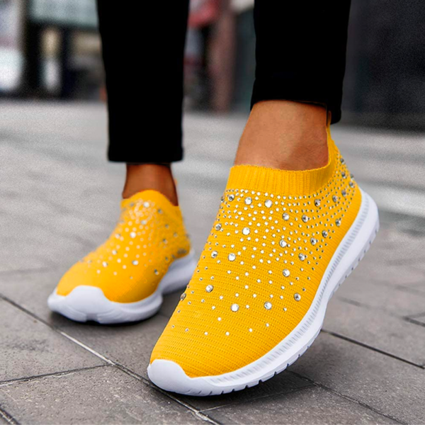 Damskie sneakersy ortopedyczne slip-on z wkładką