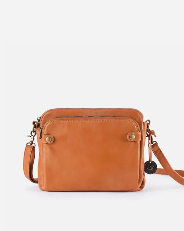 Skórzana torebka crossbody z regulowanym paskiem