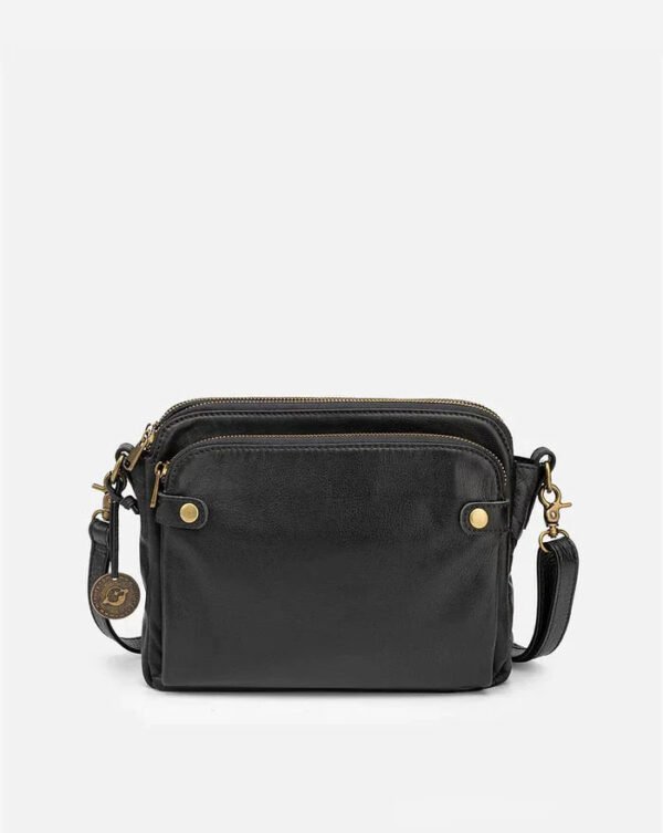 Skórzana torebka crossbody z regulowanym paskiem