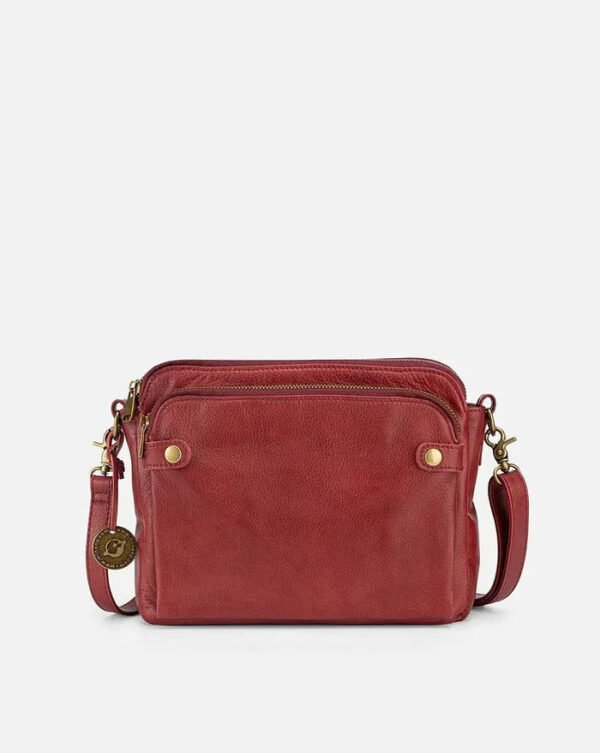 Skórzana torebka crossbody z regulowanym paskiem
