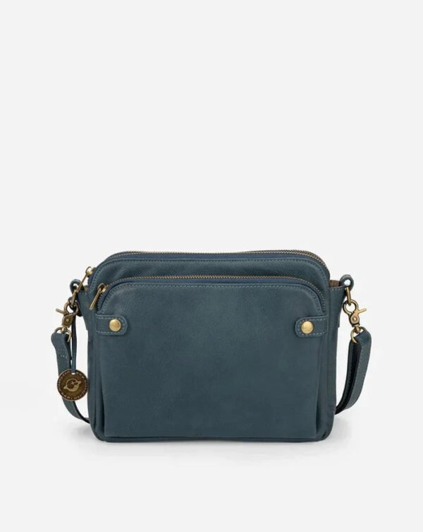 Skórzana torebka crossbody z regulowanym paskiem