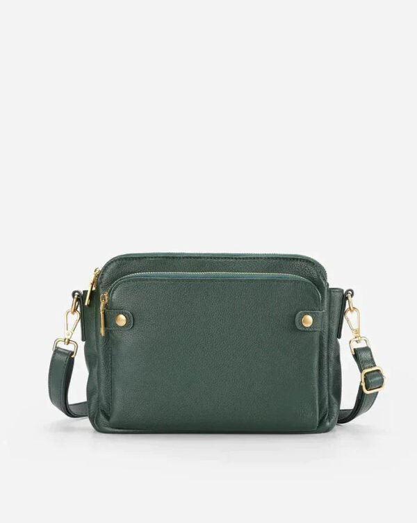 Skórzana torebka crossbody z regulowanym paskiem