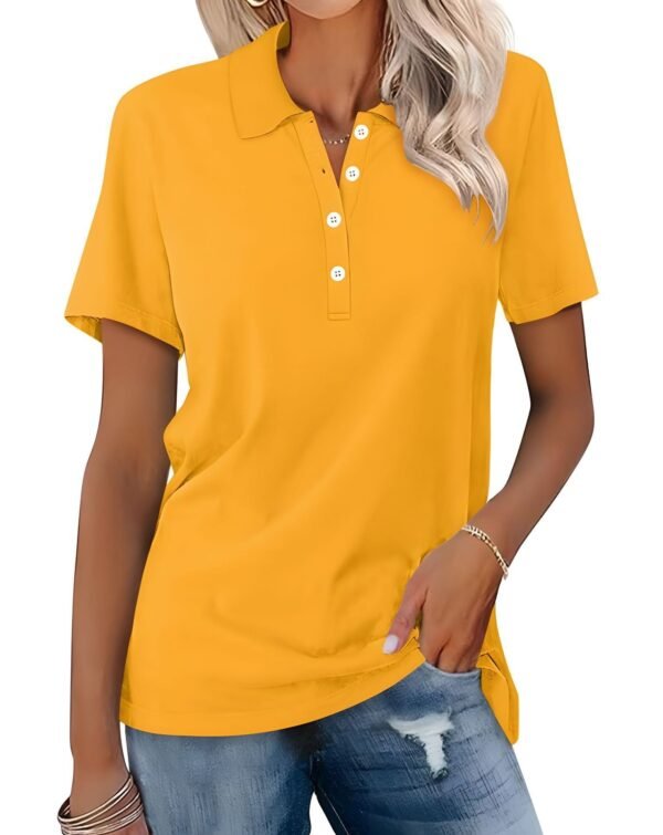 Uniwersalne damskie polo slim fit z krótkim rękawem