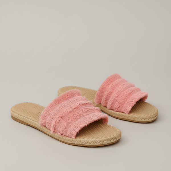 Letnie damskie klapki casual z miękkim paskiem