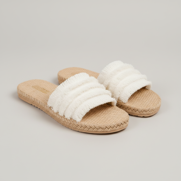 Letnie damskie klapki casual z miękkim paskiem